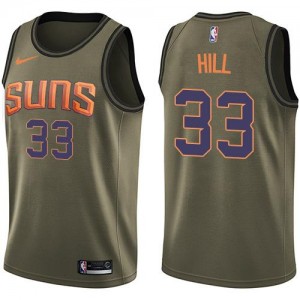 Maillot Hill Suns Nike Homme #33 Salute to Service vert