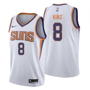 Maillot De Basket George King Phoenix Suns Enfant No.8 Nike Association Edition Blanc