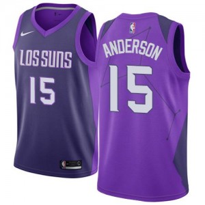 Nike Maillots Anderson Suns No.15 Enfant City Edition Violet