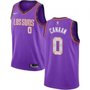 Nike Maillots Isaiah Canaan Phoenix Suns No.0 Homme 2018/19 City Edition Violet