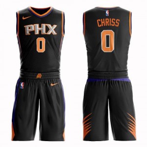 Nike NBA Maillots Basket Marquese Chriss Phoenix Suns No.0 Enfant Noir Suit Statement Edition