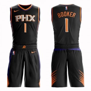 Maillots Devin Booker Phoenix Suns Nike Homme Noir No.1 Suit Statement Edition