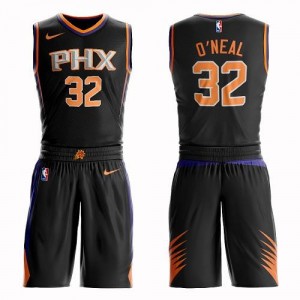 Nike Maillots Basket O'Neal Phoenix Suns Noir #32 Suit Statement Edition Enfant