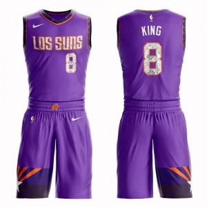 Nike NBA Maillots De King Phoenix Suns Enfant No.8 Violet Suit City Edition