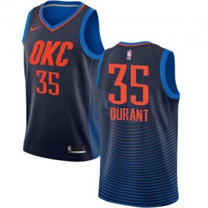 Maillot Kevin Durant Oklahoma City Thunder Enfant No.35 bleu marine Statement Edition Nike