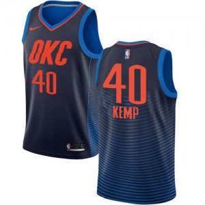 Nike Maillot Basket Shawn Kemp Oklahoma City Thunder bleu marine #40 Homme Statement Edition