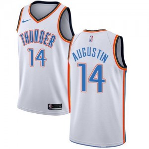 Nike NBA Maillot Basket Augustin Oklahoma City Thunder Blanc No.14 Homme Association Edition
