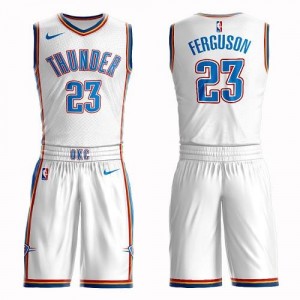 Nike Maillot Basket Terrance Ferguson Oklahoma City Thunder Homme Suit Association Edition #23 Blanc