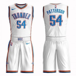 Nike NBA Maillots De Patrick Patterson Thunder Homme Blanc No.54 Suit Association Edition