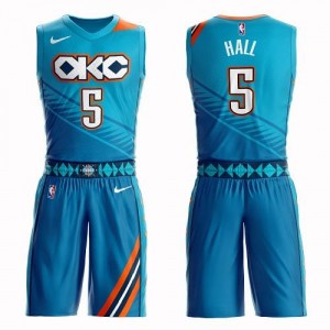 Nike NBA Maillot Basket Hall Oklahoma City Thunder Suit City Edition Enfant Turquoise No.5