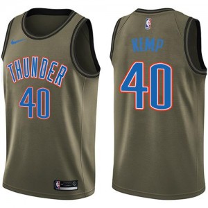 Nike Maillot Shawn Kemp Thunder #40 Homme Salute to Service vert