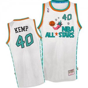 Mitchell and Ness NBA Maillot Basket Kemp Thunder Blanc #40 1996 All Star Throwback Homme