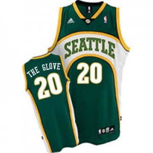 Maillot De Basket Gary Payton Thunder Mitchell and Ness Homme vert #20 The Glove Throwback
