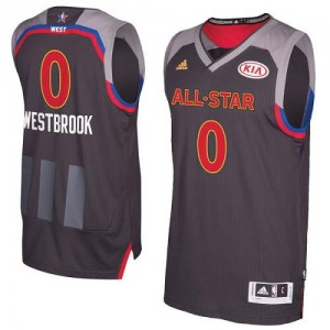 Adidas NBA Maillots De Basket Westbrook Oklahoma City Thunder No.0 Homme 2017 All Star Noir de carbone