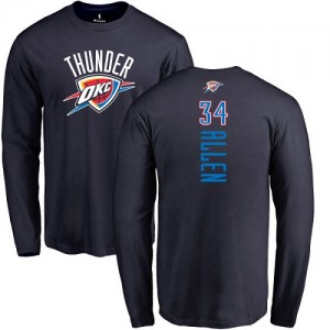 Nike NBA T-Shirt Ray Allen Thunder Homme & Enfant Long Sleeve bleu marine Backer #34