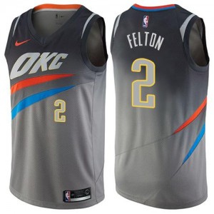 Nike NBA Maillot De Raymond Felton Oklahoma City Thunder Gris Homme City Edition No.2