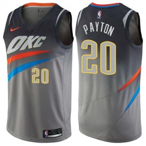 Nike NBA Maillot Gary Payton Thunder Gris City Edition Homme #20