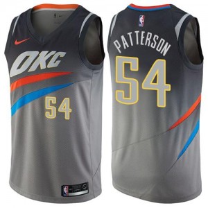 Nike Maillot Basket Patrick Patterson Oklahoma City Thunder City Edition Homme Gris No.54