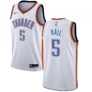 Nike Maillot Devon Hall Oklahoma City Thunder Homme Blanc Association Edition No.5