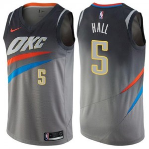 Nike Maillots Basket Hall Thunder Gris No.5 Homme City Edition