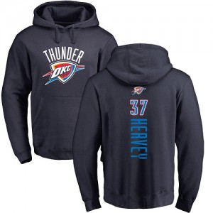 Nike NBA Hoodie De Kevin Hervey Oklahoma City Thunder No.37 bleu marine Backer Pullover Homme & Enfant