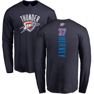 Nike T-Shirt Basket Kevin Hervey Thunder Long Sleeve #37 bleu marine Backer Homme & Enfant