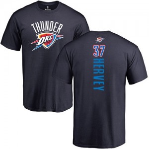 T-Shirt De Kevin Hervey Oklahoma City Thunder Nike Homme & Enfant No.37 bleu marine Backer 