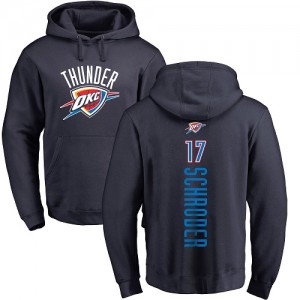 Hoodie Basket Schroder Oklahoma City Thunder #17 bleu marine Backer Homme & Enfant Nike Pullover