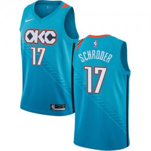 Maillots De Basket Schroder Oklahoma City Thunder Homme City Edition Turquoise Nike #17