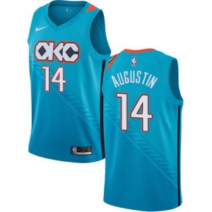 Nike Maillot De D.J. Augustin Oklahoma City Thunder City Edition Homme #14 Turquoise