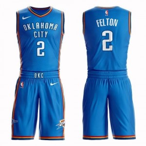 Nike Maillot De Basket Raymond Felton Oklahoma City Thunder Suit Icon Edition Homme No.2 Bleu royal