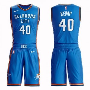 Nike NBA Maillot De Basket Kemp Oklahoma City Thunder No.40 Homme Suit Icon Edition Bleu royal