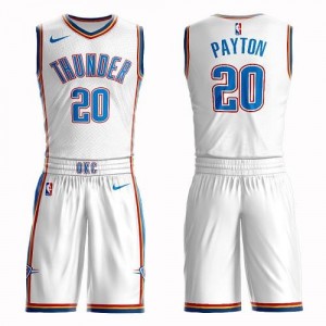 Nike Maillots De Payton Thunder Enfant Suit Association Edition Blanc #20