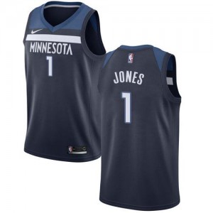 Nike Maillots Basket Tyus Jones Minnesota Timberwolves bleu marine No.1 Icon Edition Homme
