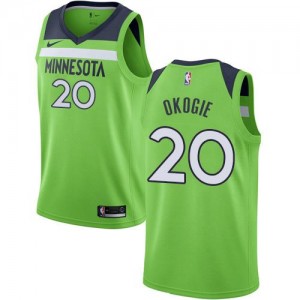 Nike NBA Maillot Josh Okogie Timberwolves #20 vert Statement Edition Enfant