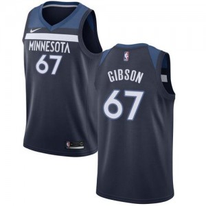 Nike NBA Maillot Basket Taj Gibson Timberwolves No.67 bleu marine Icon Edition Homme