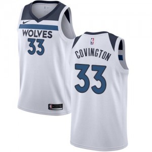 Maillot De Basket Covington Minnesota Timberwolves Homme Nike #33 Association Edition Blanc