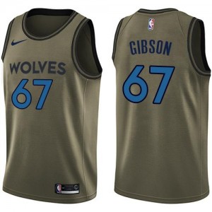 Maillot Taj Gibson Timberwolves Homme Salute to Service #67 Nike vert