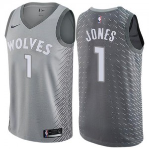 Nike NBA Maillot De Tyus Jones Timberwolves City Edition Homme Gris #1