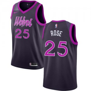 Nike NBA Maillot De Rose Minnesota Timberwolves Violet Homme City Edition #25