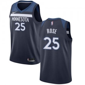 Nike NBA Maillots Derrick Rose Timberwolves Icon Edition bleu marine #25 Homme