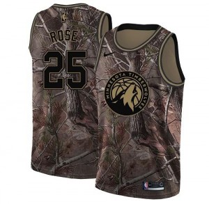 Nike Maillots De Rose Timberwolves Camouflage Realtree Collection #25 Enfant