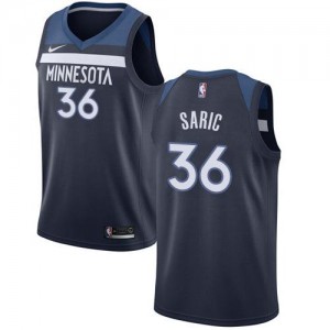 Nike NBA Maillots De Basket Saric Minnesota Timberwolves Homme bleu marine #36 Icon Edition