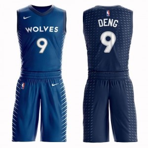 Nike Maillots De Basket Luol Deng Minnesota Timberwolves #9 Suit Bleu Homme
