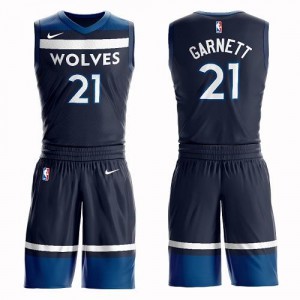 Maillot Basket Kevin Garnett Minnesota Timberwolves Suit Icon Edition Nike No.21 bleu marine Homme