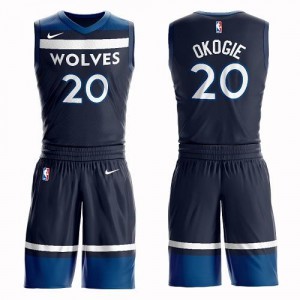 Nike Maillot De Basket Josh Okogie Timberwolves Homme No.20 bleu marine Suit Icon Edition