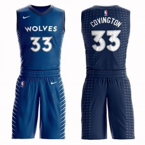 Nike Maillot Robert Covington Timberwolves Homme Bleu #33 Suit