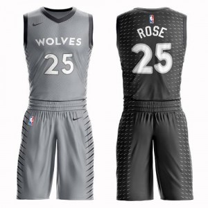 Nike Maillots Rose Minnesota Timberwolves Suit City Edition Homme #25 Gris