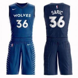 Nike Maillot Saric Minnesota Timberwolves Suit No.36 Bleu Homme