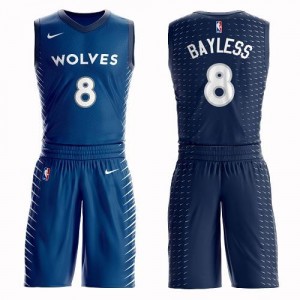 Maillots De Jerryd Bayless Minnesota Timberwolves Suit Bleu #8 Homme Nike